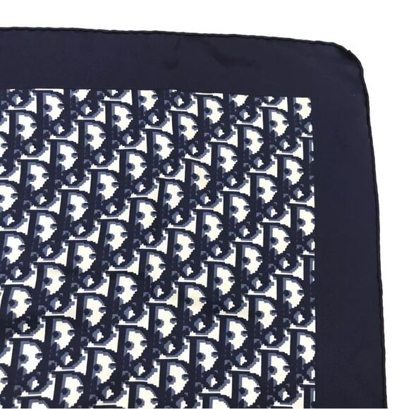 CHRISTIAN DIOR Navy Dior Trotter Scarf - Picture 3 of 5